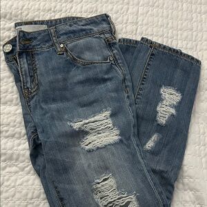 RSQ Blue Distressed Boyfriend Jeans